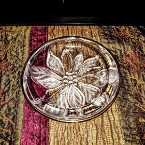 Gilded Poinsettia Candy Dish - NWOT